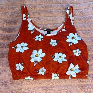 Forever 21 Flower print crop top